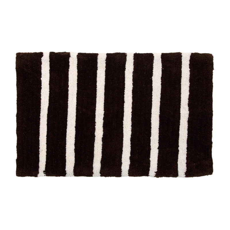Engleside Non-Slip Bath Rug, 17" W x 34" L, Brown