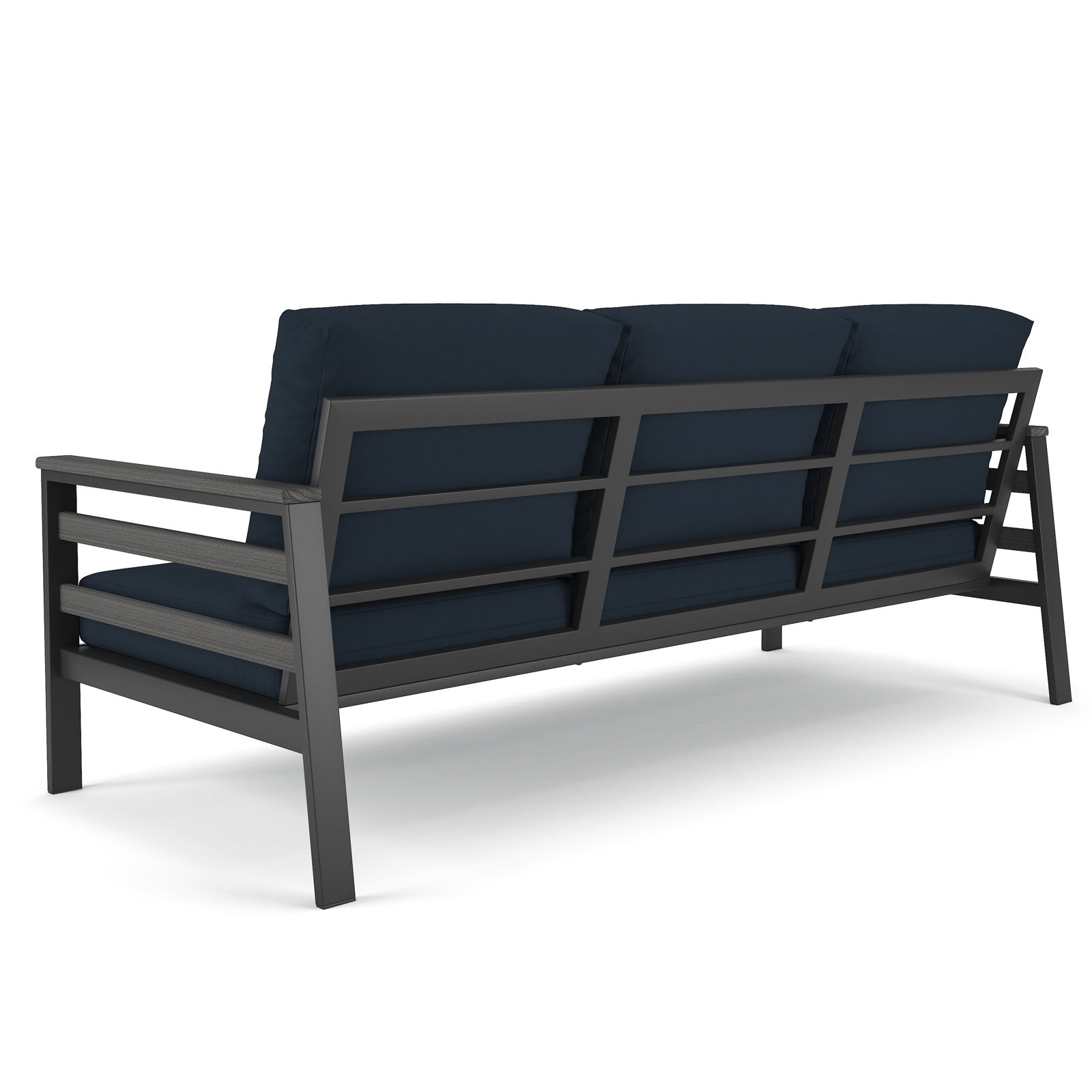 Townsend 80" Sunbrella® Patio Sofa, Coastal Grey, Canvas Navy Sunbrella® Canvas