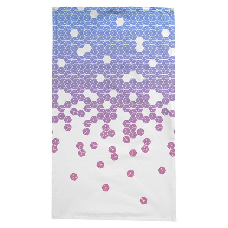 Nappe à motif cube culbuting Leffel, Bleu / Rose