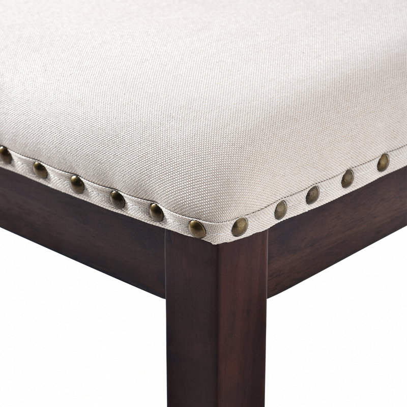 High Back Button Tufted Upholstered Dining Chairs, Espresso
