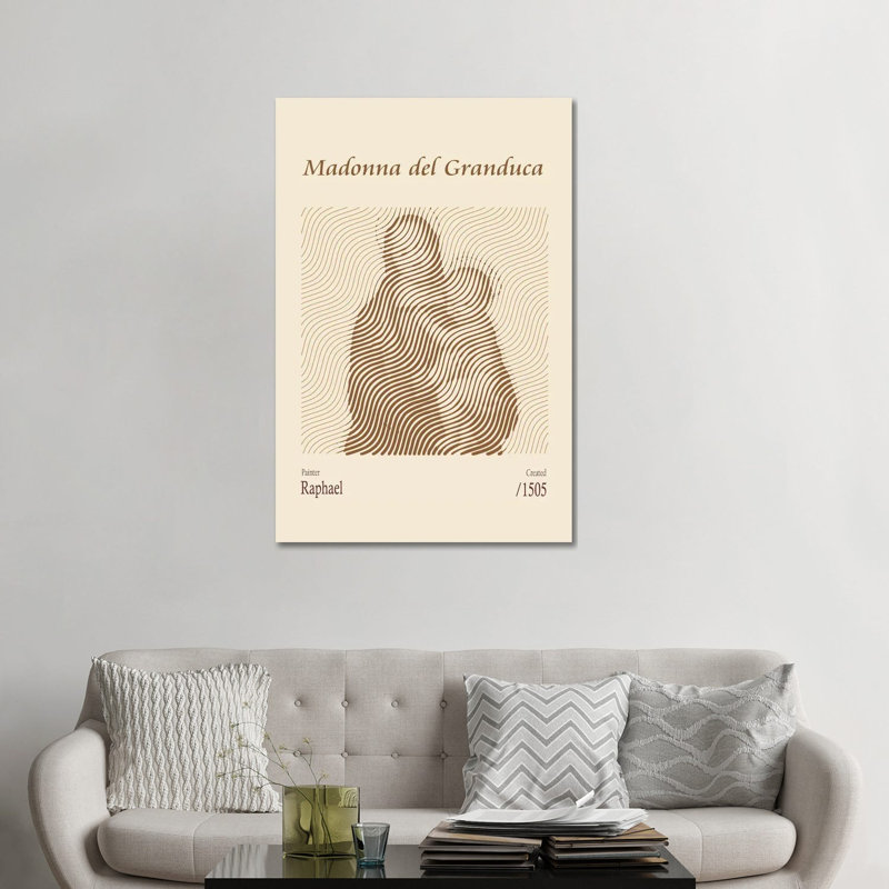 Madonna Del Granduca - Raphael - reproduction d'art sur toile tendue, 48" x 32", Gallery Wrapped Canvas, No Frame