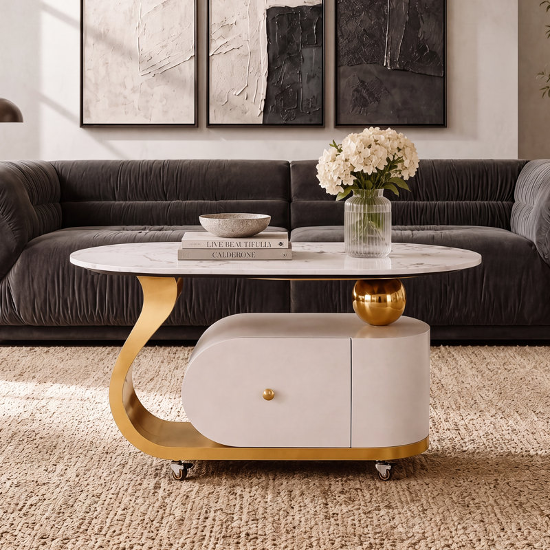Single Coffee Table, Gold