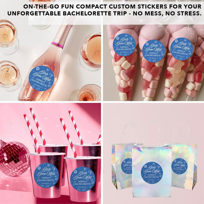 Paquet de 40 étiquettes personnalisées personnalisables pour filles Bachelorette, Oui