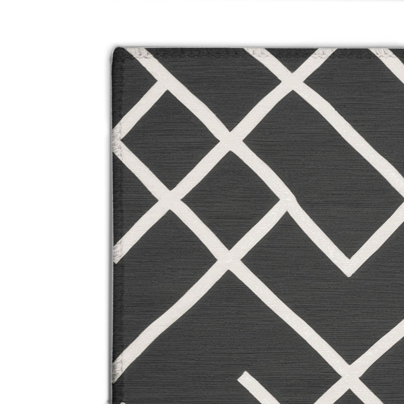 Tapis gris intérieur et extérieur Trellis, Rectangulaire 2 pi x 3 pi