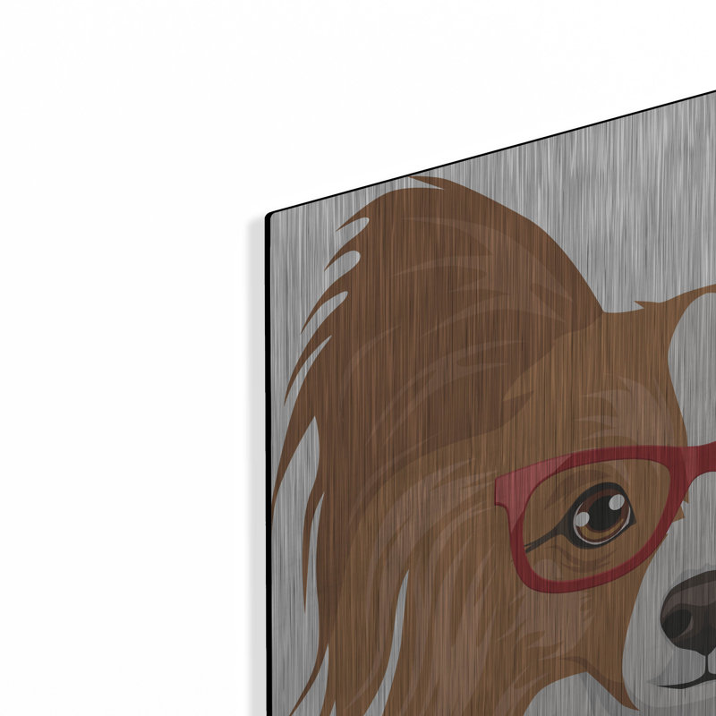 «Papillon portant des lunettes de hipster» par les affiliés Furbaby, H 24 po x l 24 po