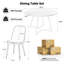 Ensemble de table de salle à manger moderne 5 pièces avec 4 chaises rembourrées, plateau de table effet bois industriel et base en métal robuste, ensemble de salle à manger compact pour petits espaces, appartement, coin-repas-842490443-842490440