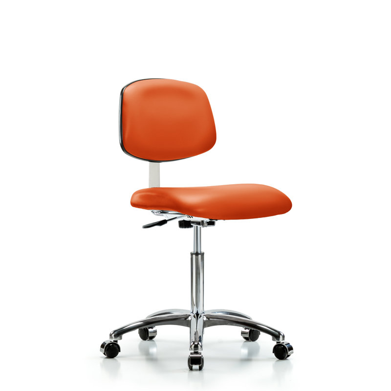 Chaise de travail Chloe, Roulettes, Orange