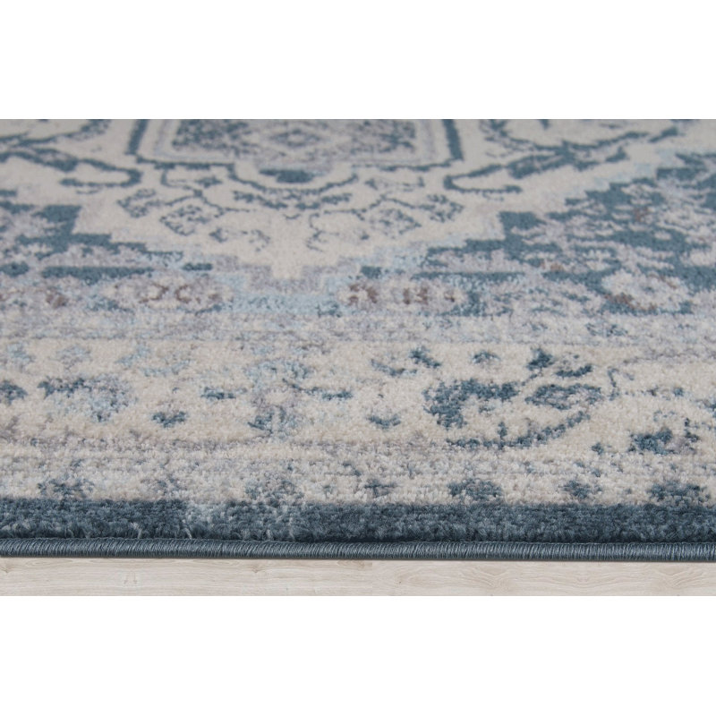 Tapis bleu marine oriental, Rectangle 7 pi 10 po x 10 pi 6 po