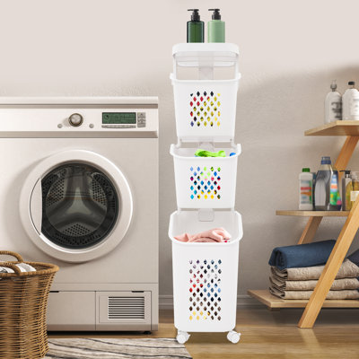 Multi-layer Laundry Basket With Wheels