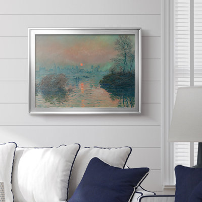 Coucher de soleil sur la seine à Lavacourt, effet d'hiver - Claude Monet - Toile tendue avec châssis, 1880
