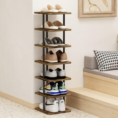 Range-chaussures organisateur de rangement vertical 7 niveaux