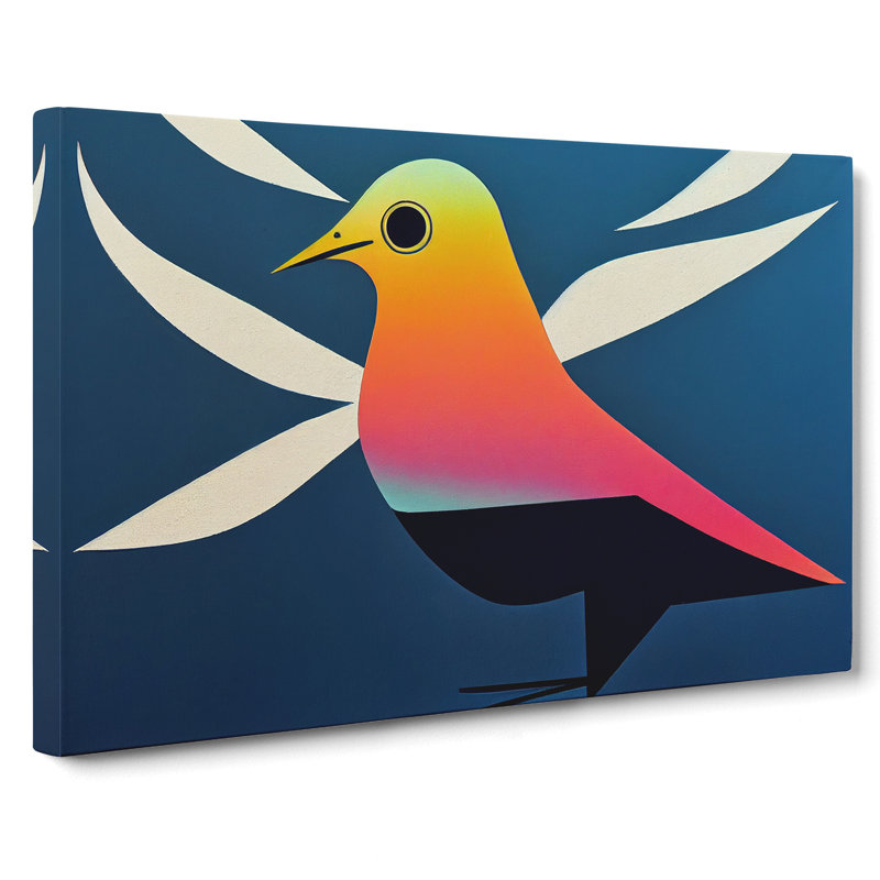 Dove Bird In Abstract Vol.3 - Wrapped Canvas, 40cm H x 60cm W x 3cm D