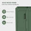 Armoire de meuble-lavabo pliable 48 po avec comptoir en résine intégrée, structure en bois massif, assemblage à verrouillage rapide, finition vert olive