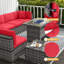 6 - Person Outdoor Seating Group with Fireplace Table-1210688364-1266437015