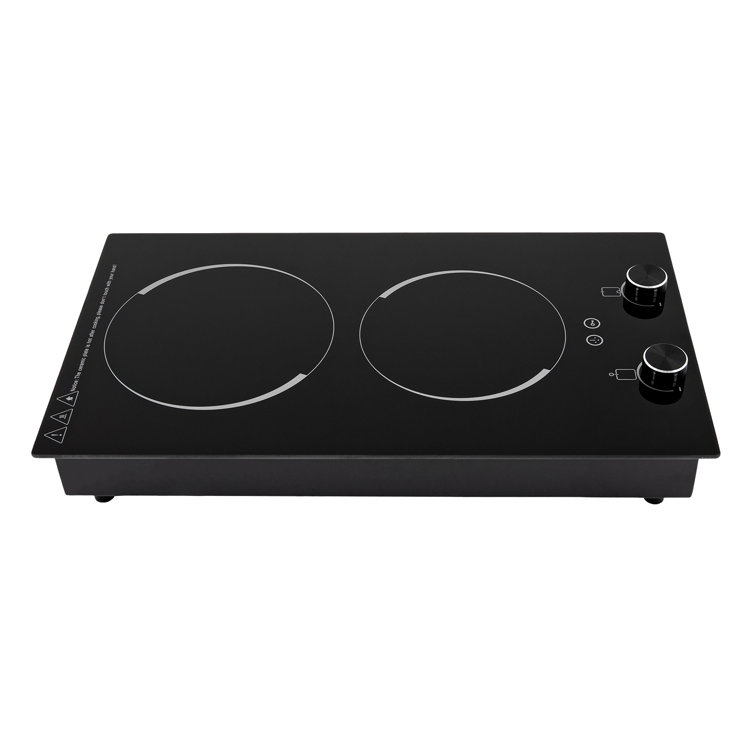 Electric Cooktop, 120V Electric Stove 9 Power Levels with 2 Burner Hot  Plates, C
