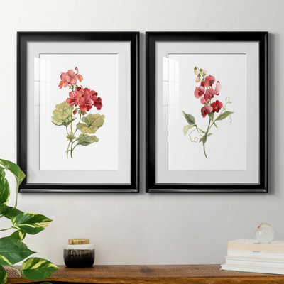 " Scarlet Geranium " 2 - Pieces