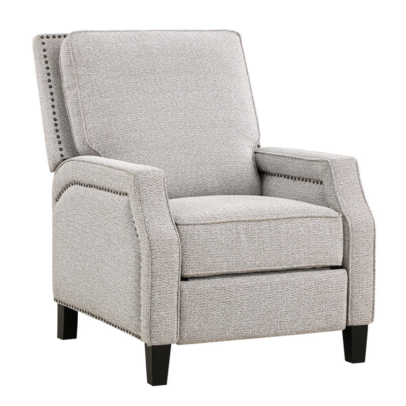 Fauteuil inclinable en tissu de chenille moderne pour le salon principal en tissu, avec dossier rabattable, siège à coussin de 1 pièce, style transitionnel, structure en bois massif et contreplaqué, largeur du siège de 21,5 po