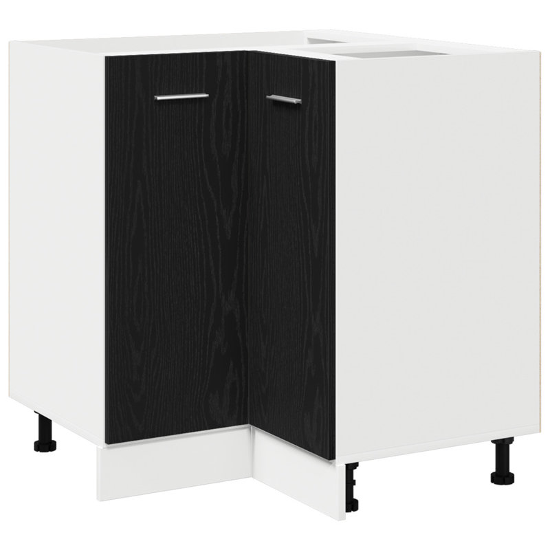 Kitchen Cabinet Black Oak Engineered Wood 75.5 X 75.5 X 81.5 Cm