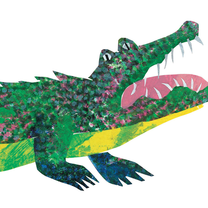 Abc Crocodile - Painting on Canvas, 38cm H x 114cm W