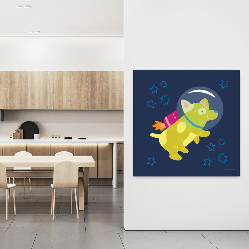 Art contemporain Tails V avec animaux, H 48 po x l 48 po