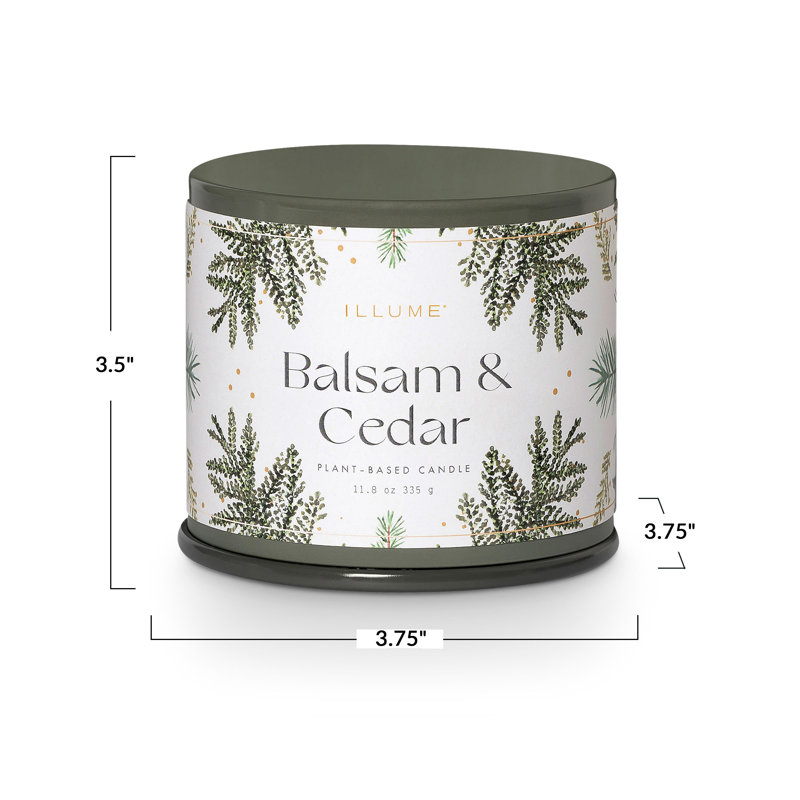 Green Winter Forest Soy Scented Candle in Tin