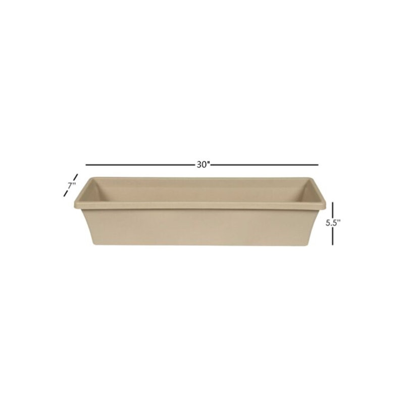 Kimlee Planter Box, 5.5" H x 30" W x 7" D, Taupe