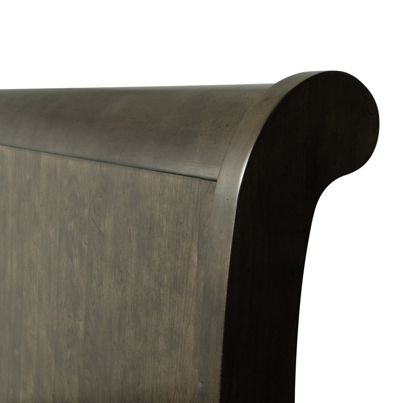 Kaulder Sleigh Bed, Queen, Rustic Cherry