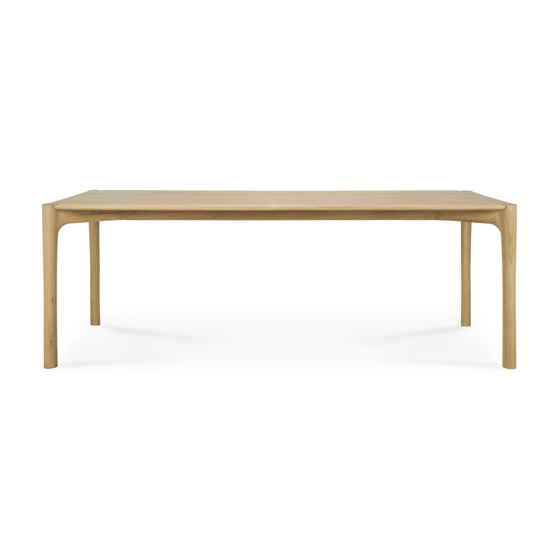 PI Solid Oak Dining Table, 30"H x 87"L x 37.5"W, Light Brown