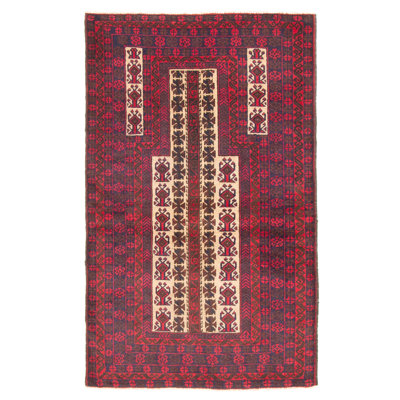 Tapis brun clair Teimani 2 pi 10 po x 4 pi 8 po