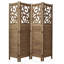 Paravent pliable en bois sculpté, écran d'intimité autoportant 67 po x 60 po pour bureau à domicile, chambre à coucher, jardin, terrasse-812029553-812725368