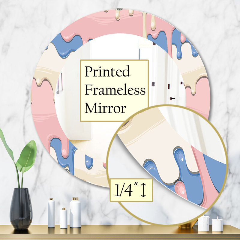 Miroir décoratif sphérique éclectique, H 31,5 po x l po