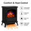 Castleton Fires & Fireplaces 44.8cm W Black Electric Stove with 6824.28 BTU