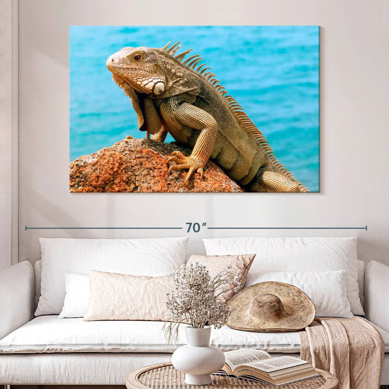 Iguana By The Sea, 34" H x 51" W