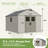 10 Ft. W X 12 Ft. D Plastic Storage Shed With Floor, Resin Shed With Reinforced Steel Structure, Beige