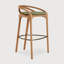 Aleta outdoor bar stool - teak - Beige bouclé-1578201366