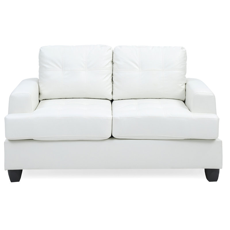Causeuse charmante et transitionnelle blanche, Blanc