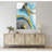 Nordic Blue Abstract Poster Canvas