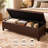 Loggins Faux Leather Upholstered Bench with Flip Top-931415547