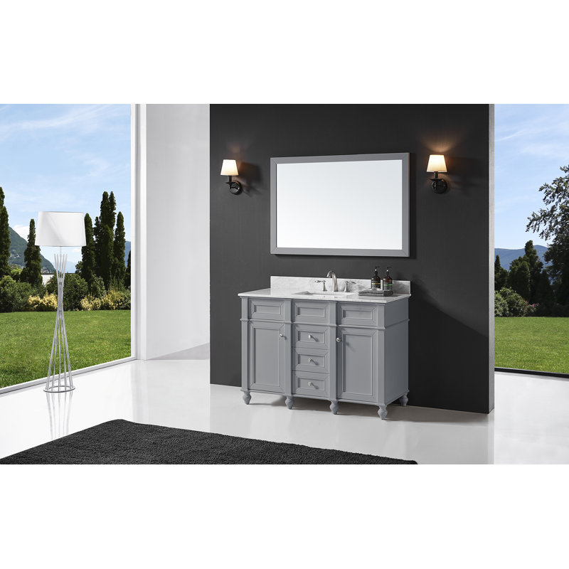 Ensemble de meuble-lavabo simple 48 po Pearcy, Gris taupe