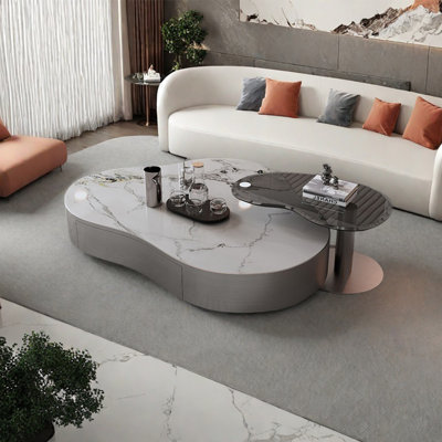 Table basse en ardoise avec nuage italien