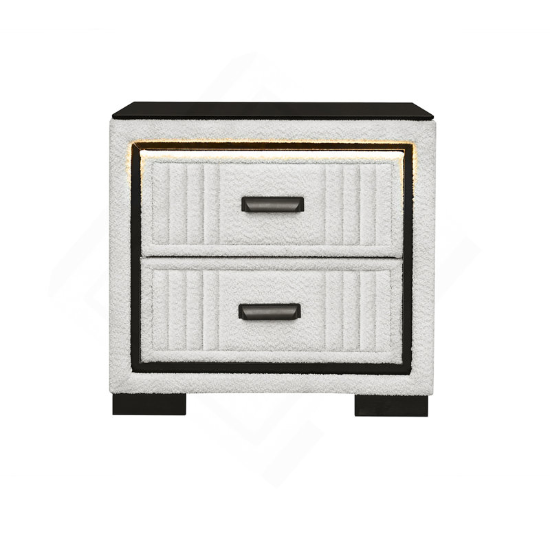 Table de chevet blanche et noire