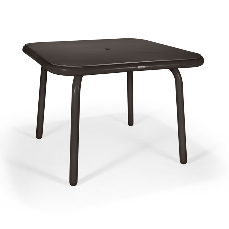 Table de salle à manger Holsen, H 29 po x l 42 po x P 42 po, Brun/bronze