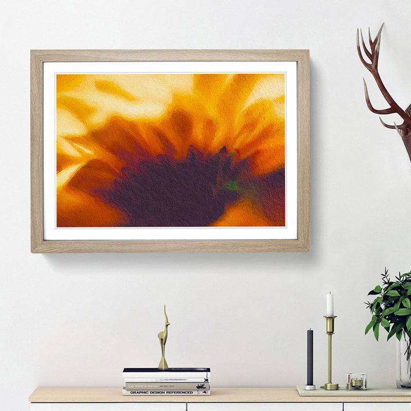 Petals of a Flower - Picture Frame Painting Print, 27cm H x 36cm W x 2cm D, Oak Framed