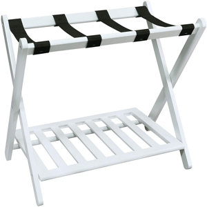 Folding Wood Luggage Rack BROWN 