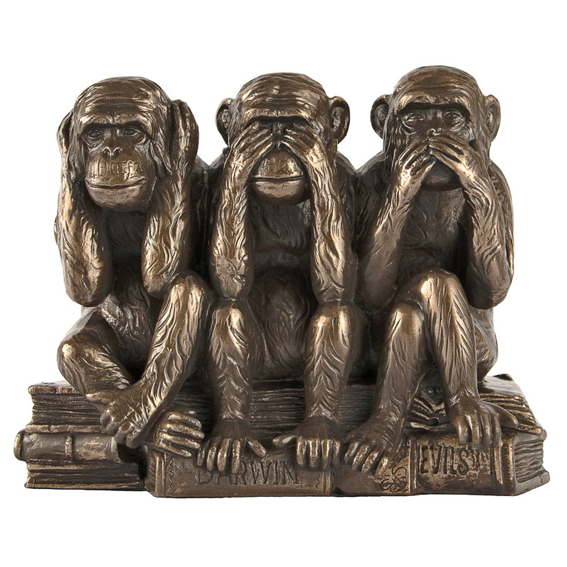 Hear-No, See-No, Speak-No Evil Monkeys Statue