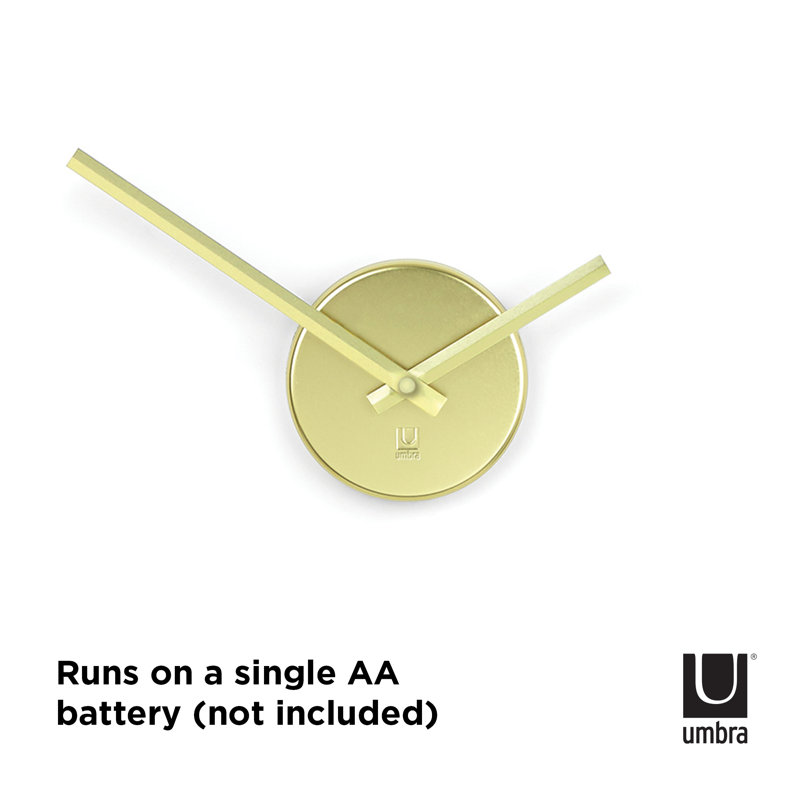 Akeria Wall Clock Minimalist DIY Wall Sticker Numbers, Brass