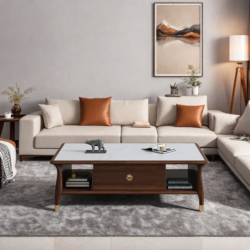 New Chinese-style solid wood coffee table