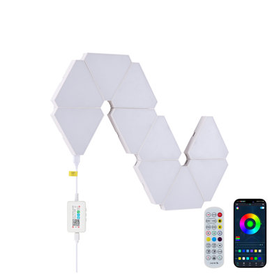 Modular RGB LED Wall Panels - Music Syncing Honeycomb Lights with App & Remote Control for Gaming Room and Bedroom Decor