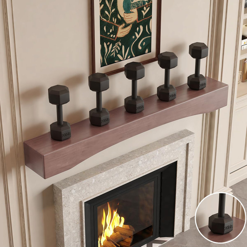 Solid wood arched front wall stove frame
