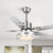 Tavin 5 - Blade LED Stainless Steel Ceiling Fan with Remote Control and Light Kit Included-1918135760